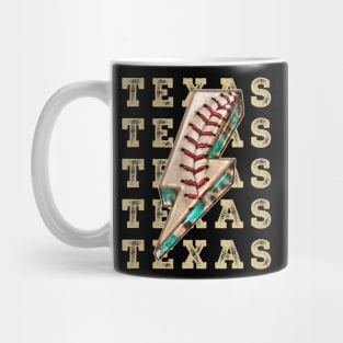 Aesthetic Design Texas Gifts Vintage Styles Baseball Mug